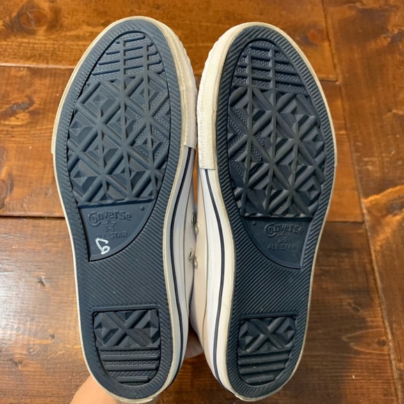 Converse All Star Low Top Shoes White Leather CTSA Chuck Taylor size 3 - Picture 5 of 8